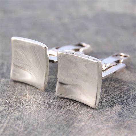 solid silver cufflinks for men.